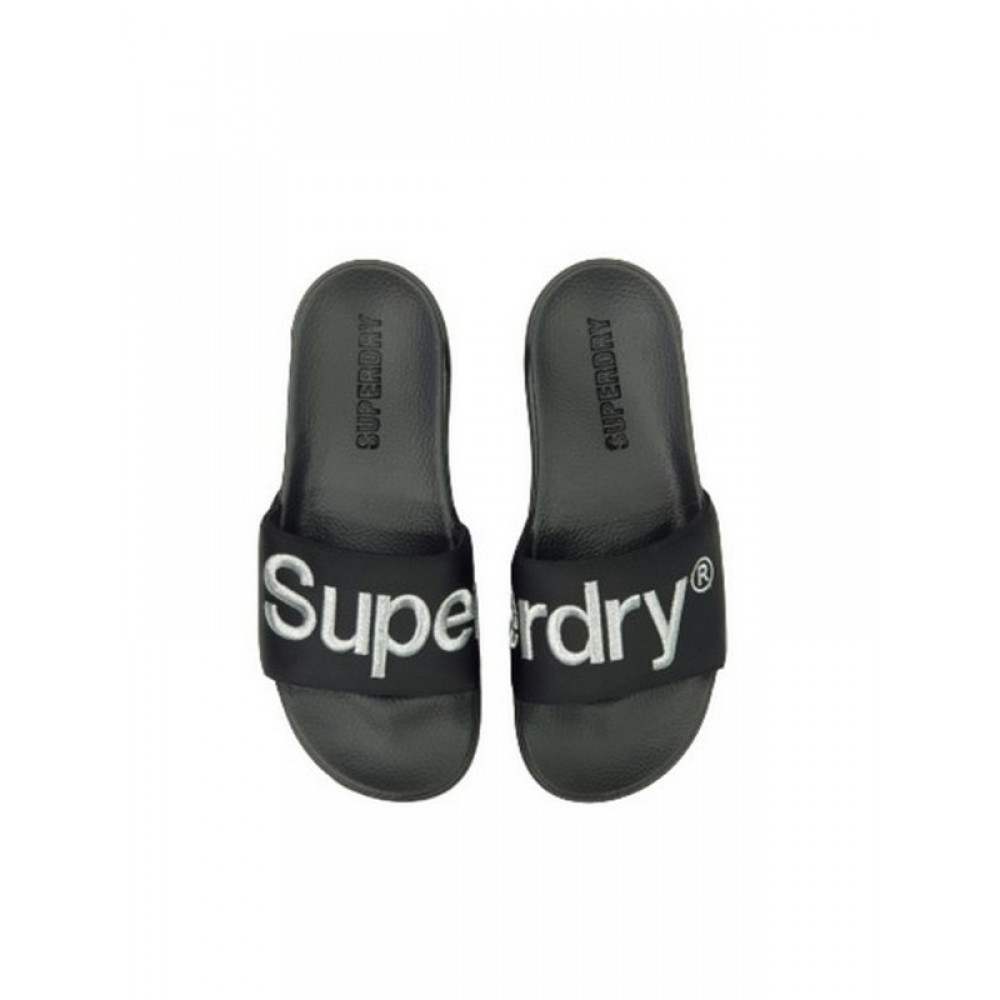 Γυναικεία Slider Superdey Satin Flatform Slide WF310126A Μαύρη