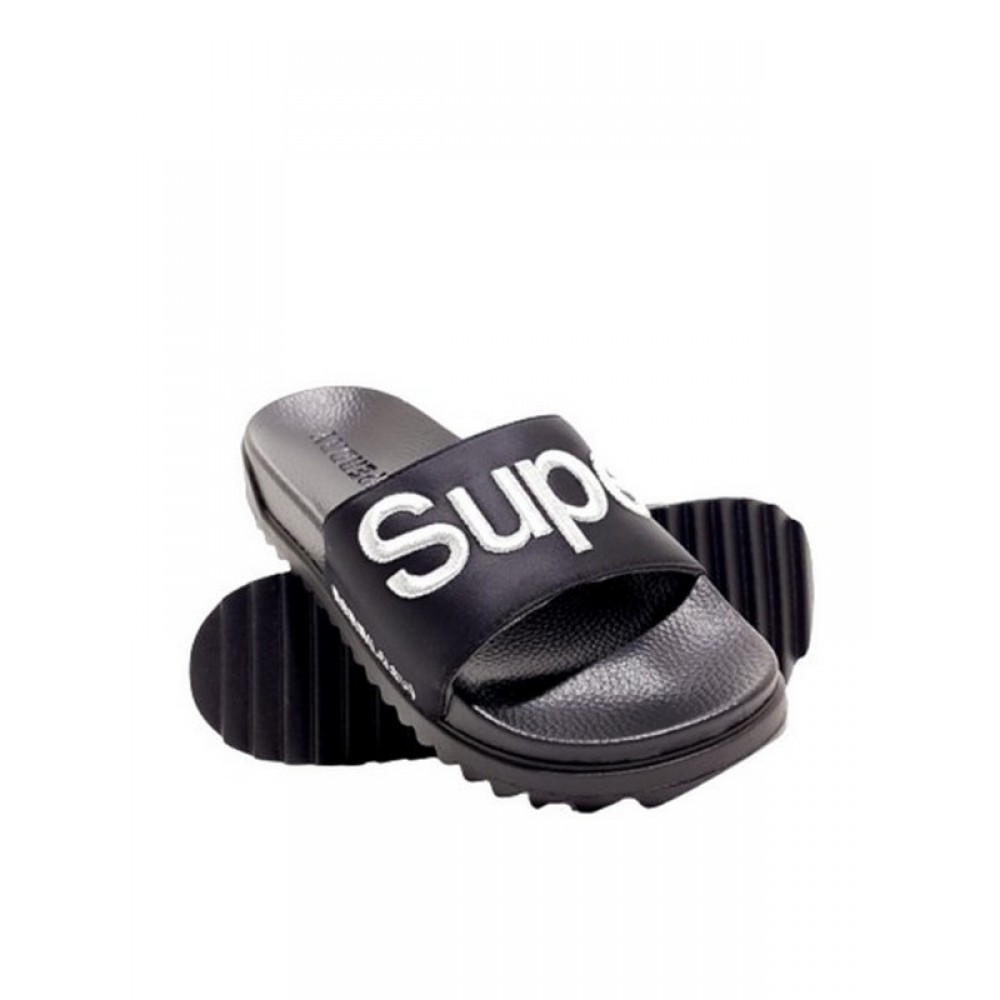 Γυναικεία Slider Superdey Satin Flatform Slide WF310126A Μαύρη