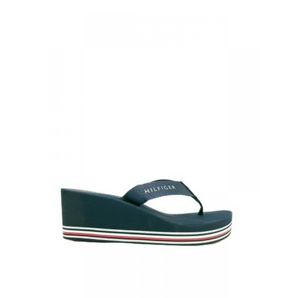 Γυναικεία Σαγιονάρα Tommy Hilfiger Tommy Stripew Wedge Beach Sandal FW0FW05655-DW5 Μπλέ