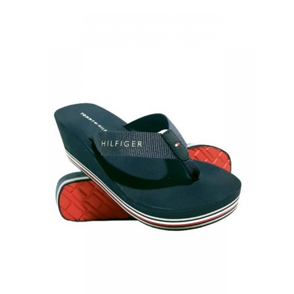 Γυναικεία Σαγιονάρα Tommy Hilfiger Tommy Stripew Wedge Beach Sandal FW0FW05655-DW5 Μπλέ