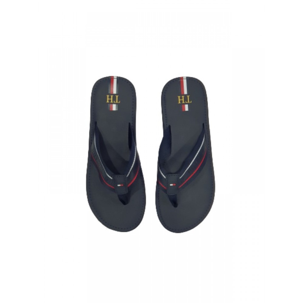 Ανδρικές Σαγιονάρες Tommy Hilfiger Elevated Leather Beach Sandal FM0FM03384-DW5 Μπλέ