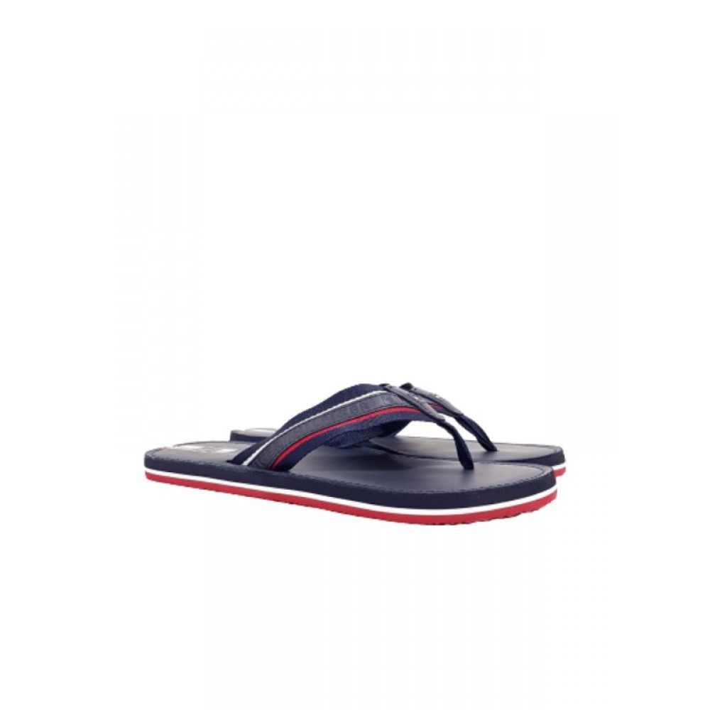 Ανδρικές Σαγιονάρες Tommy Hilfiger Elevated Leather Beach Sandal FM0FM03384-DW5 Μπλέ