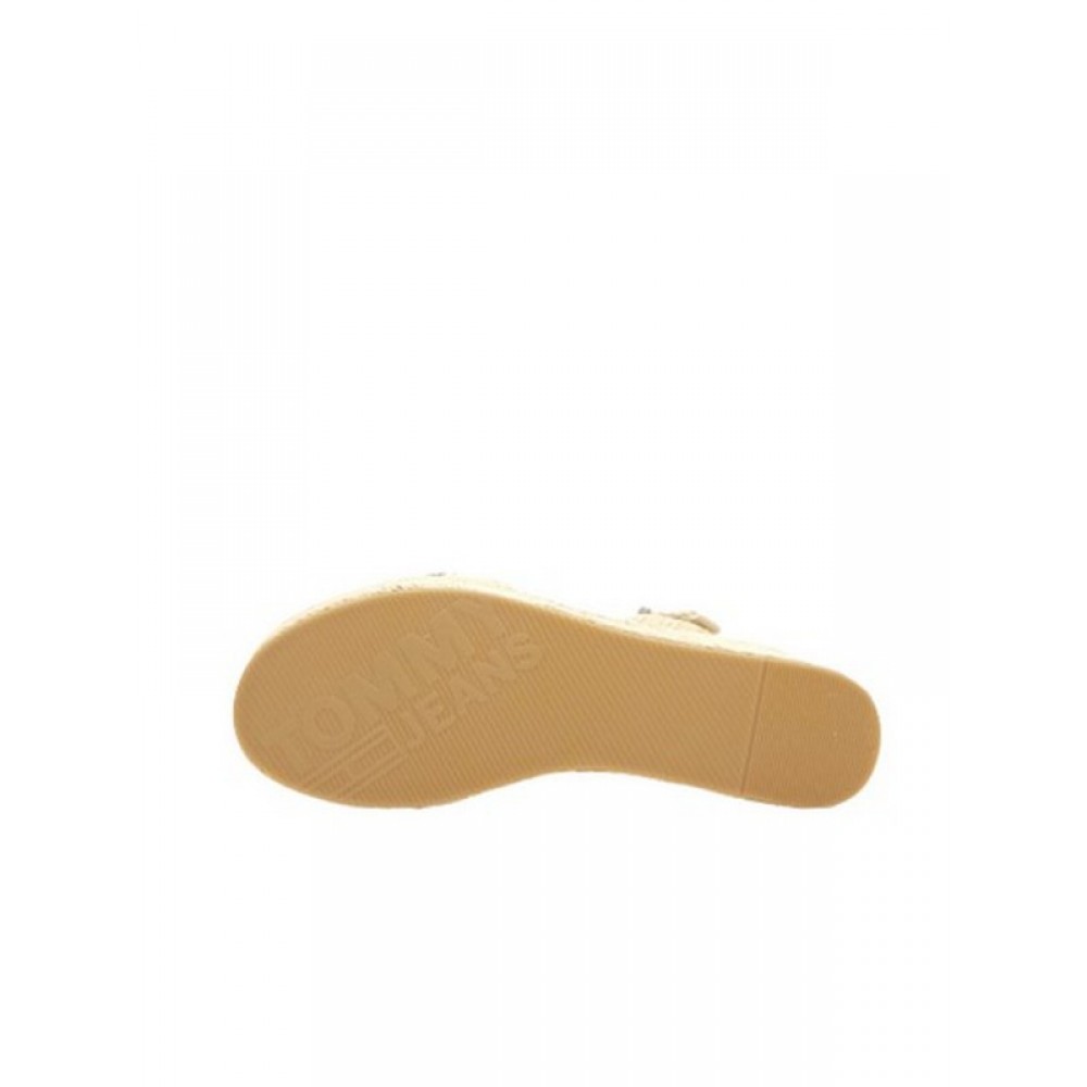 Women Wedge Tommy Hilfiger Rainbow Branding Flatform Sandal EN0EN01319-OF4 Biege