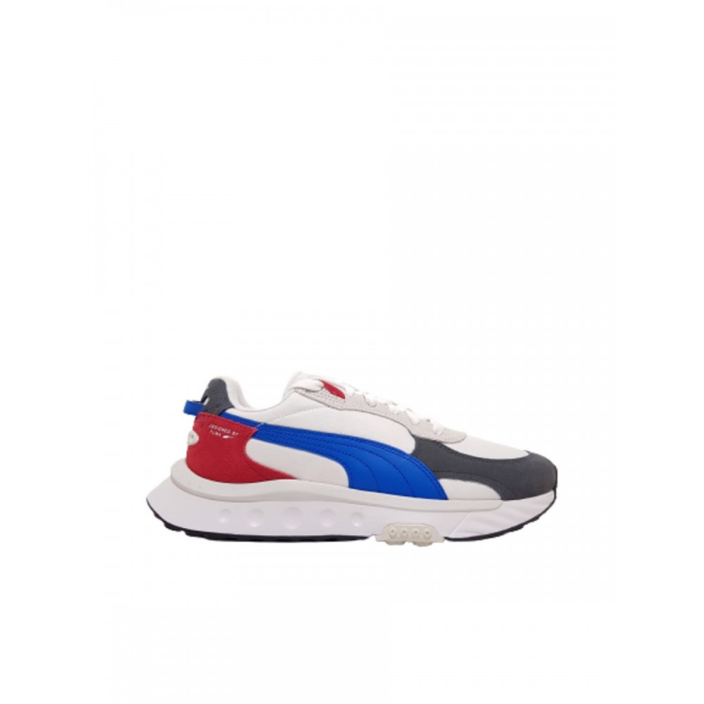 ΑΝΔΡΙΚΑ SNEAKER PUMA WILD RIDER ROLLIN 381517-04 ΑΣΠΡΟ ΔΕΡΜΑ-ΥΦΑΣΜΑ