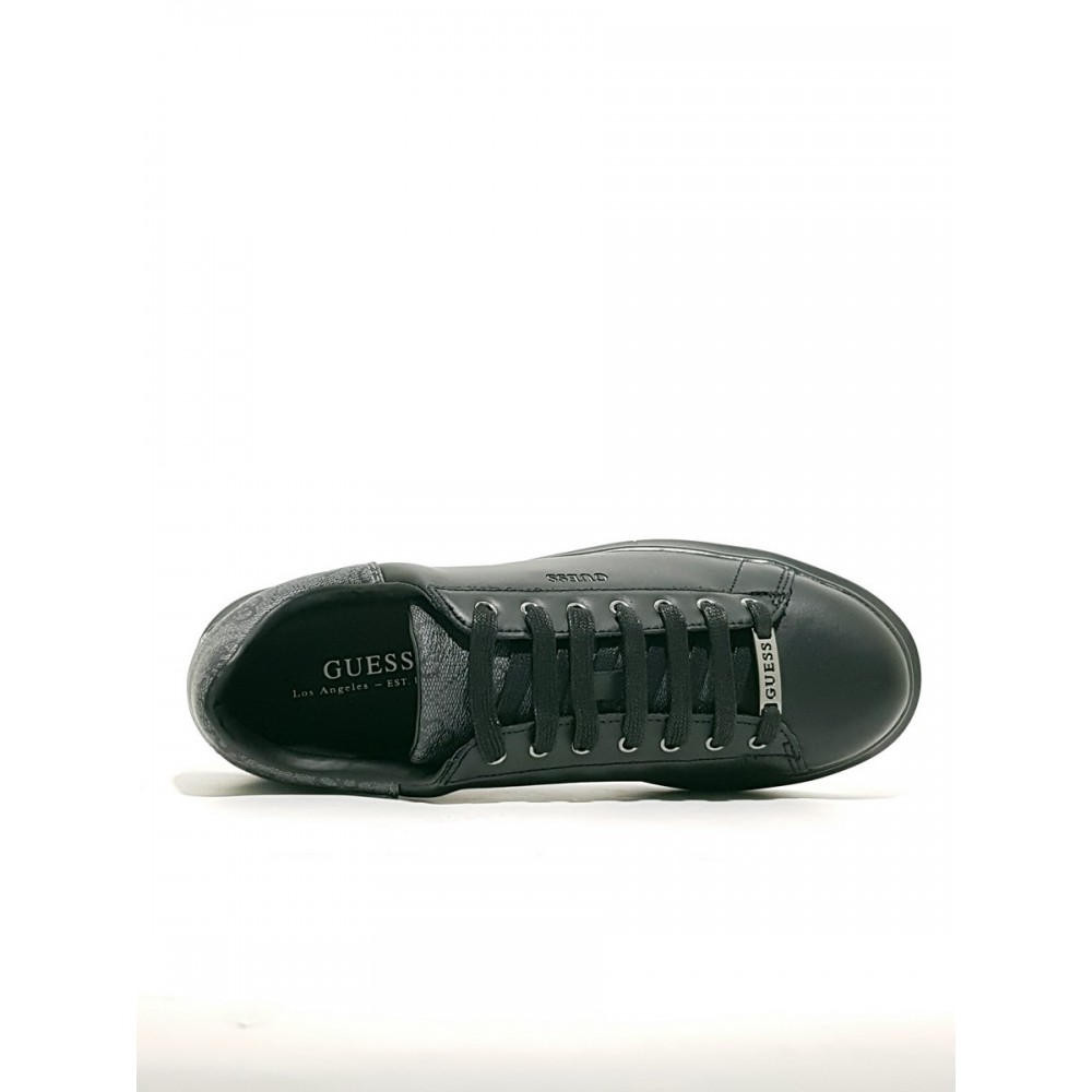 ΑΝΔΡΙΚΑ SNEAKER GUESS SALERNO ΜΑΥΡΟ ΔΕΡΜΑ