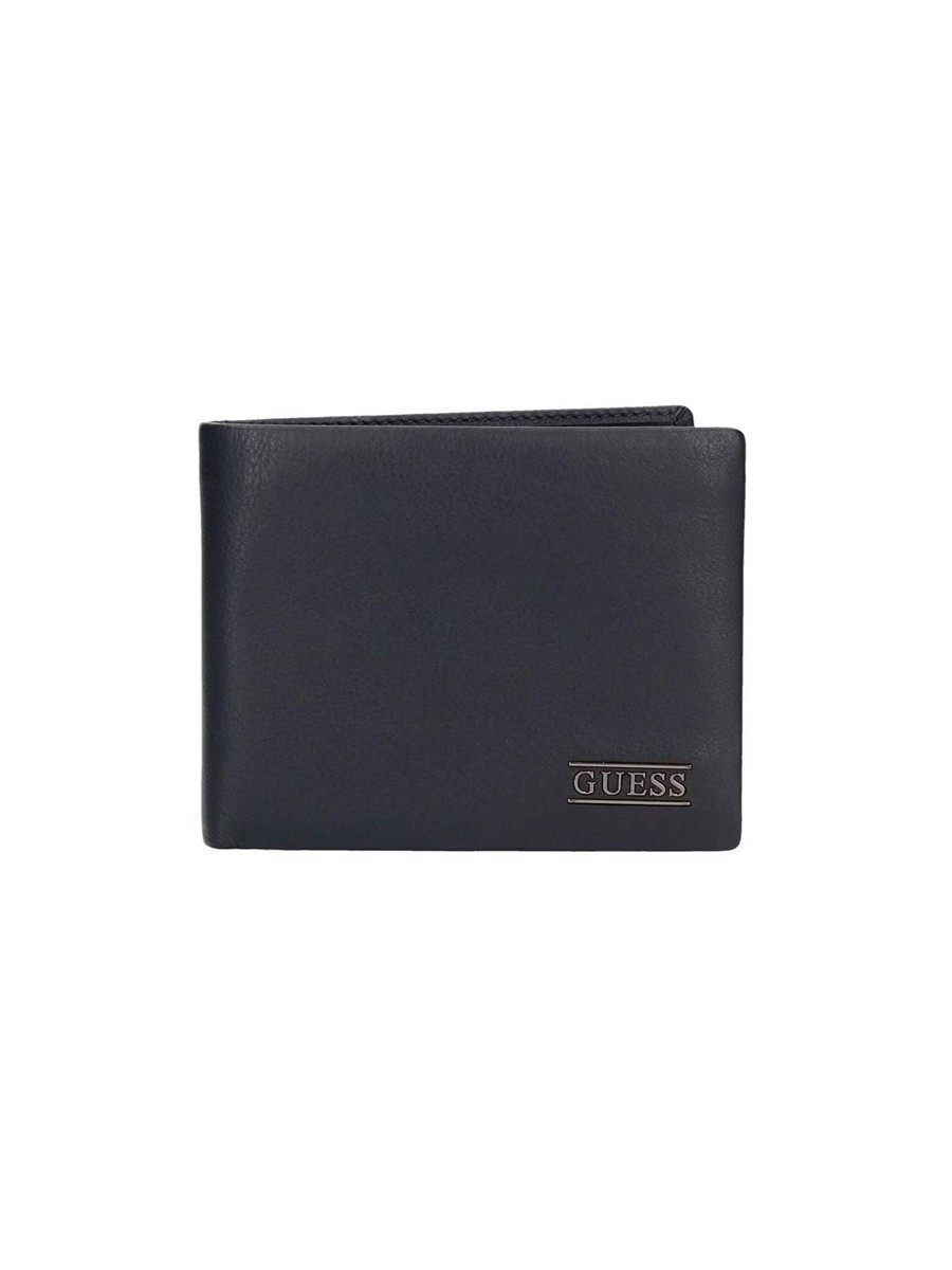 MEN WALLET GUESS NEW BOSTON BLACK LEATHER