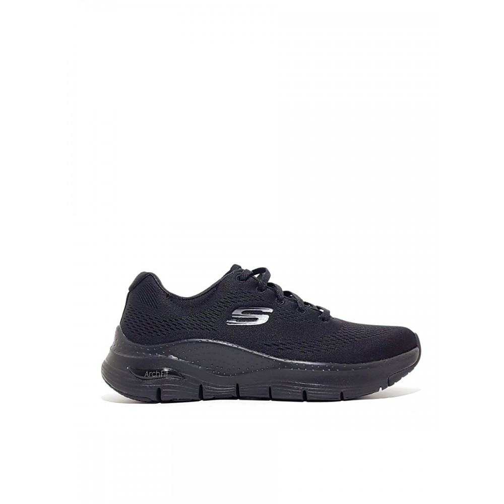 ΓΥΝΑΙΚΕΙΟ SNEAKER SKECHERS 149057 BBK ΜΑΥΡΟ ΥΦΑΣΜΑ