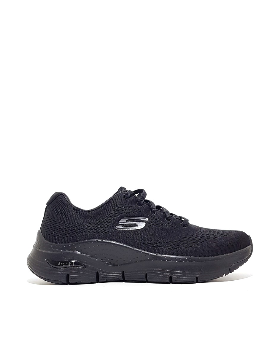 ΓΥΝΑΙΚΕΙΟ SNEAKER SKECHERS 149057 BBK ΜΑΥΡΟ ΥΦΑΣΜΑ