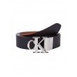 WOMEN BELT CALVIN KLEIN REV LOGO SM LTH 30 MM K60K607601-00V BLACK LEATHER