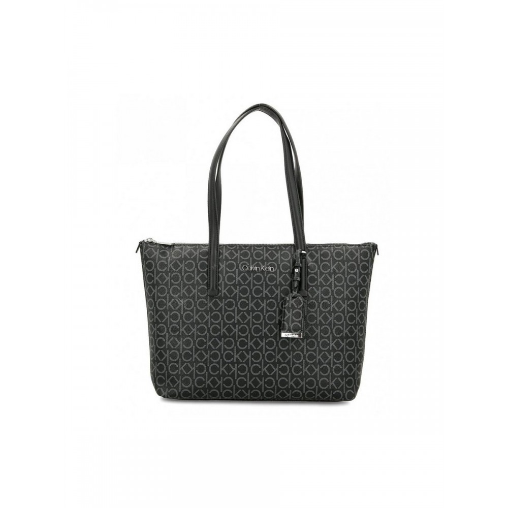 WOMEN BAG CALVIN KLEIN CK MUST SHOPPER MD MONO K60K608623-0GJ BLACK SYNTHETIC