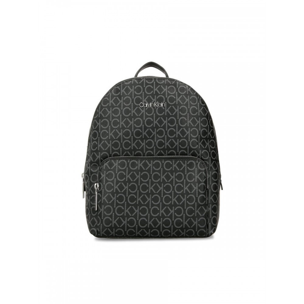 WOMEN BAG CALVIN KLEIN CK MUST CAMPUS BP W/PCKT MD MONO K60K608625-0GJ BLACK SYNTHETIC