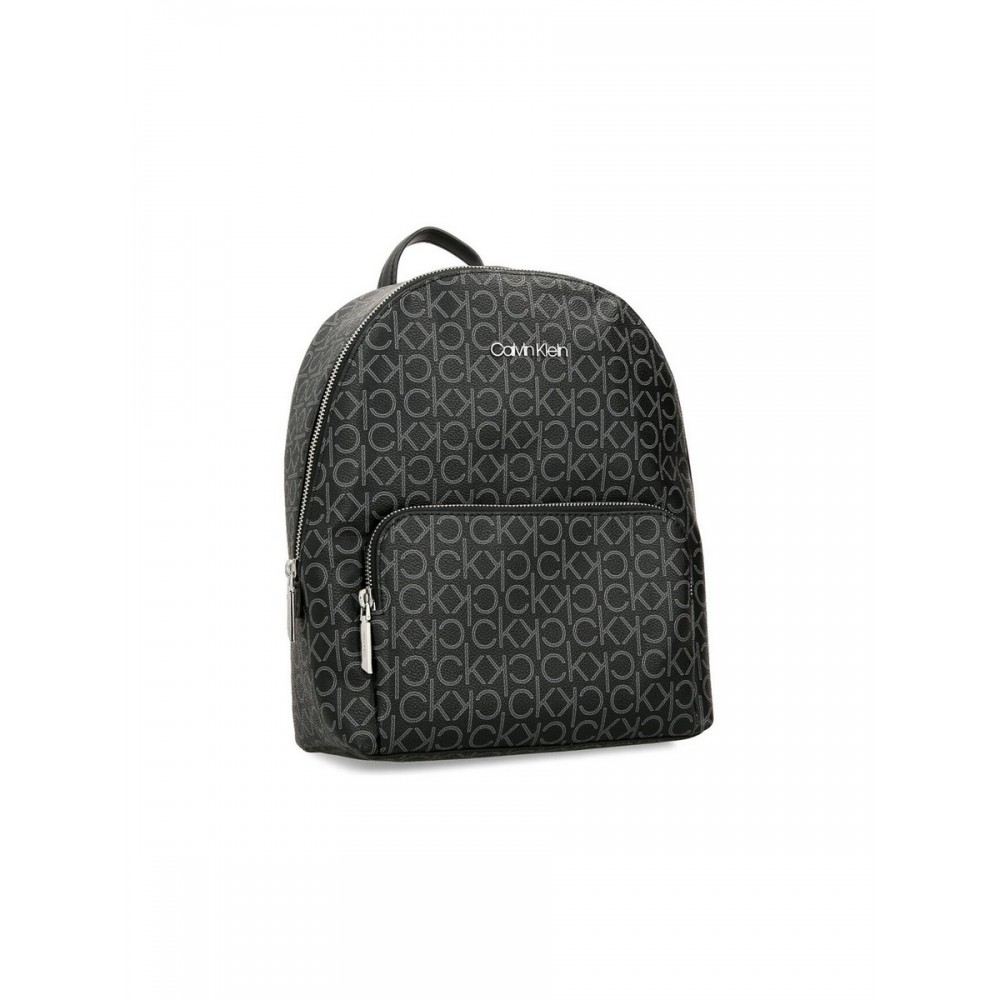 WOMEN BAG CALVIN KLEIN CK MUST CAMPUS BP W/PCKT MD MONO K60K608625-0GJ BLACK SYNTHETIC
