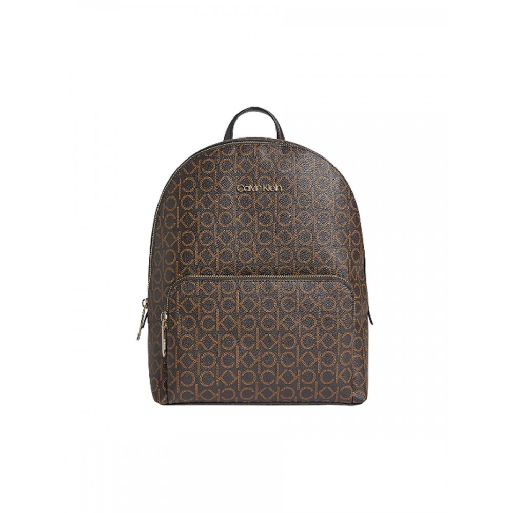 WOMEN BAG CALVIN KLEIN CK MUST CAMPUS BP W/PCKT MD MONO K60K608625-0HD BLACK SYNTHETIC
