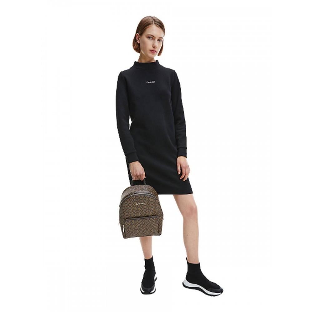 WOMEN BAG CALVIN KLEIN CK MUST CAMPUS BP W/PCKT MD MONO K60K608625-0HD BLACK SYNTHETIC