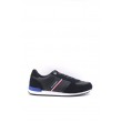 MEN SNEAKER TOMMY HILFIGER ICONIC RUNNER LEATHER MIX FM0FM3743-DW5 BLUE LEATHER MEN SNEAKER TOMMY HILFIGER ICONIC RUNNER LEATHER MIX FM0FM3743-DW5 BLUE LEATHER