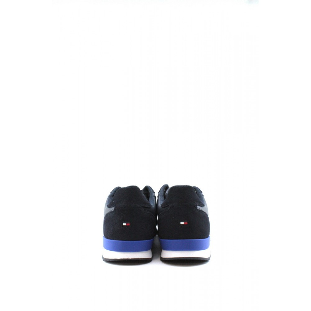 MEN SNEAKER TOMMY HILFIGER ICONIC RUNNER LEATHER MIX FM0FM3743-DW5 BLUE LEATHER MEN SNEAKER TOMMY HILFIGER ICONIC RUNNER LEATHER MIX FM0FM3743-DW5 BLUE LEATHER