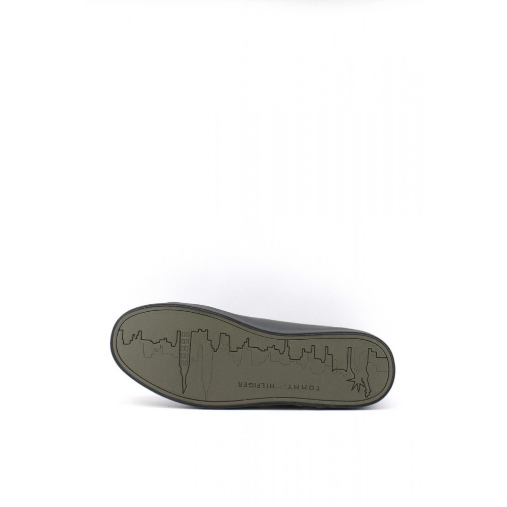MEN SNEAKER ΒΟΟΤΙΕ TOMMY HILFIGER CORPORATE HIGH MODERN VULC LEATHER FM0FM03740-BDS BLACK LEATHER MEN SNEAKER ΒΟΟΤΙΕ TOMMY HILFIGER CORPORATE HIGH MODERN VULC LEATHER FM0FM03740-BDS BLACK LEATHER