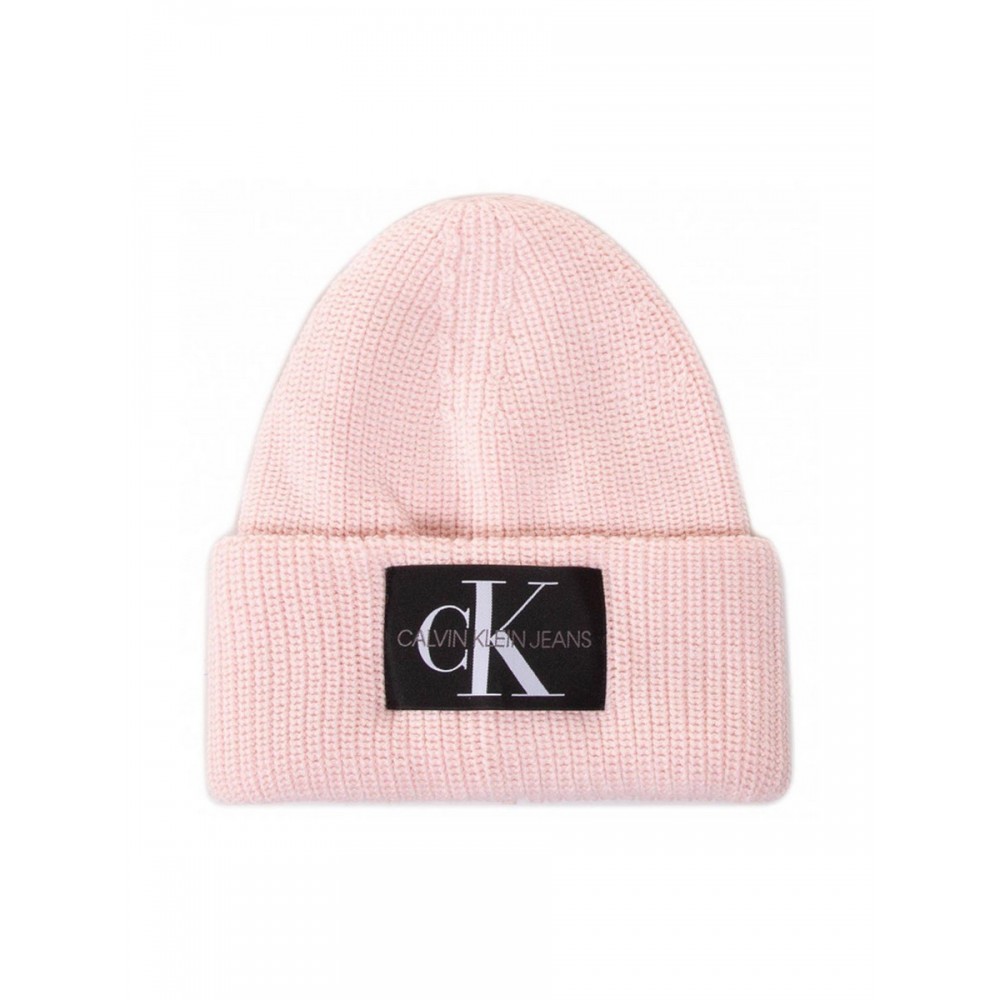 ΓΥΝΑΙΚΕΙΟΣ ΣΚΟΥΦΟΣ CALVIN KLEIN BEANIE WL K60K607383-TA9 ΡΟΖ ΥΦΑΣΜΑ