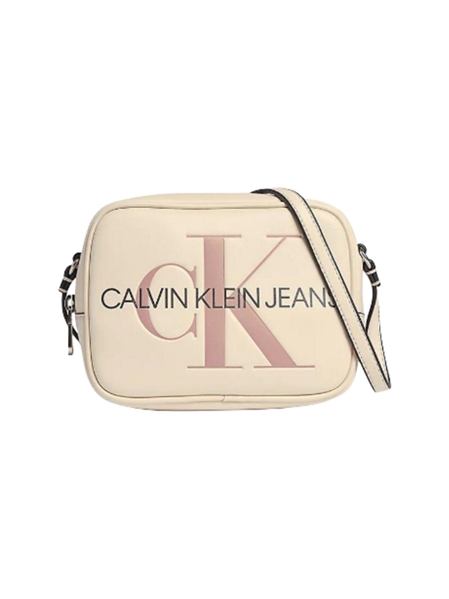 WOMEN BAG CALVIN KLEIN SCULPTED CAMERA BAG MONO K60K608373-AEO BIEGE SYNTHETIC