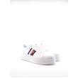 ΓΥΝΑΙΚΕΙΟ SNEAKER TOMMY HILFIGER TOMMY MONOGRAM CASUAL SNEAKER FW05212-YBR ΑΣΠΡΟ ΔΕΡΜΑ