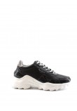 WOMEN SNEAKER PEPE JEANS ECCLES CROCO PLS31224-999 BLACK SYNTHETIC