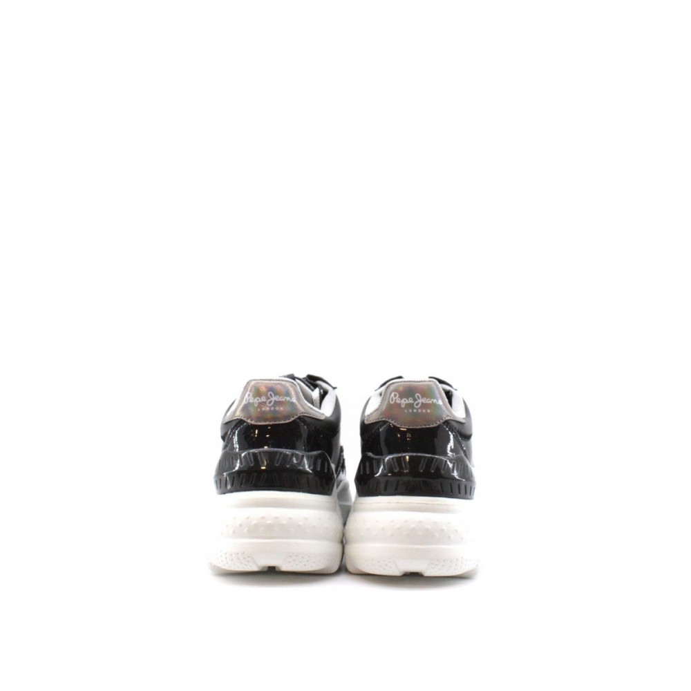 WOMEN SNEAKER PEPE JEANS ECCLES CROCO PLS31224-999 BLACK SYNTHETIC