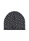 WOMEN ΒΕΑΝΙΕ CALVIN KLEIN NEW MONOGRAM BEANIE K60K608521BAX BLACK FABRIC