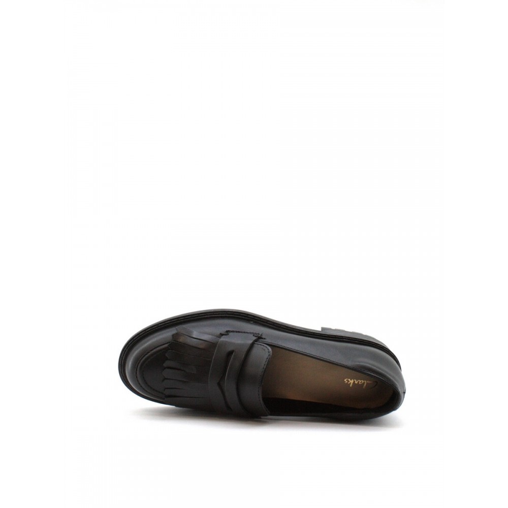 ΓΥΝΑΙΚΕΙΟ ΜΟΚΑΣΙΝΙ CLARKS ORINOCO 2 LOAFER 26161665 ΜΑΥΡΟ ΔΕΡΜΑ