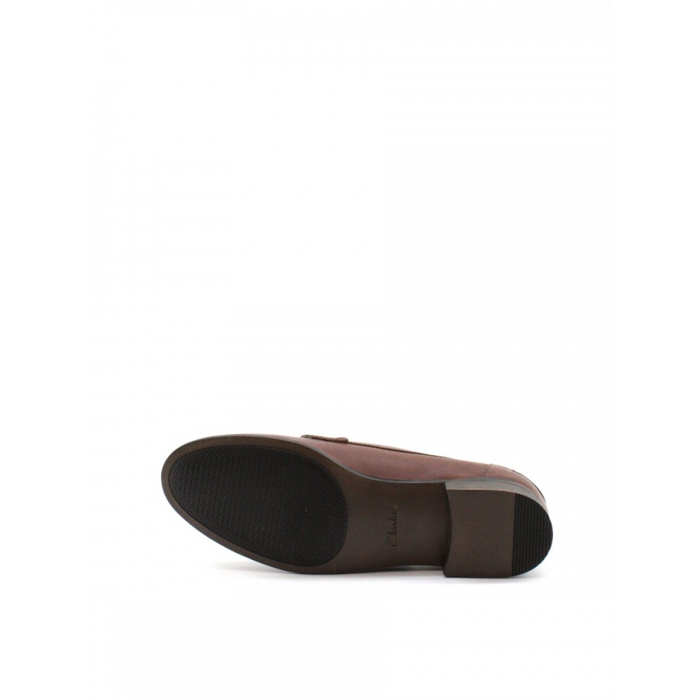 WOMEN MOC CLARKS HAMBLE LOAFER 26147740 BROWN LEATHER WOMEN MOC CLARKS HAMBLE LOAFER 26147740 BROWN LEATHER