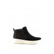 WOMEN SNEAKER ΒΟΟΤ CLARKS LAYTON ZIP 26162103 BLACK LEATHER-SYNTHETIC