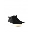 WOMEN SNEAKER ΒΟΟΤ CLARKS LAYTON ZIP 26162103 BLACK LEATHER-SYNTHETIC