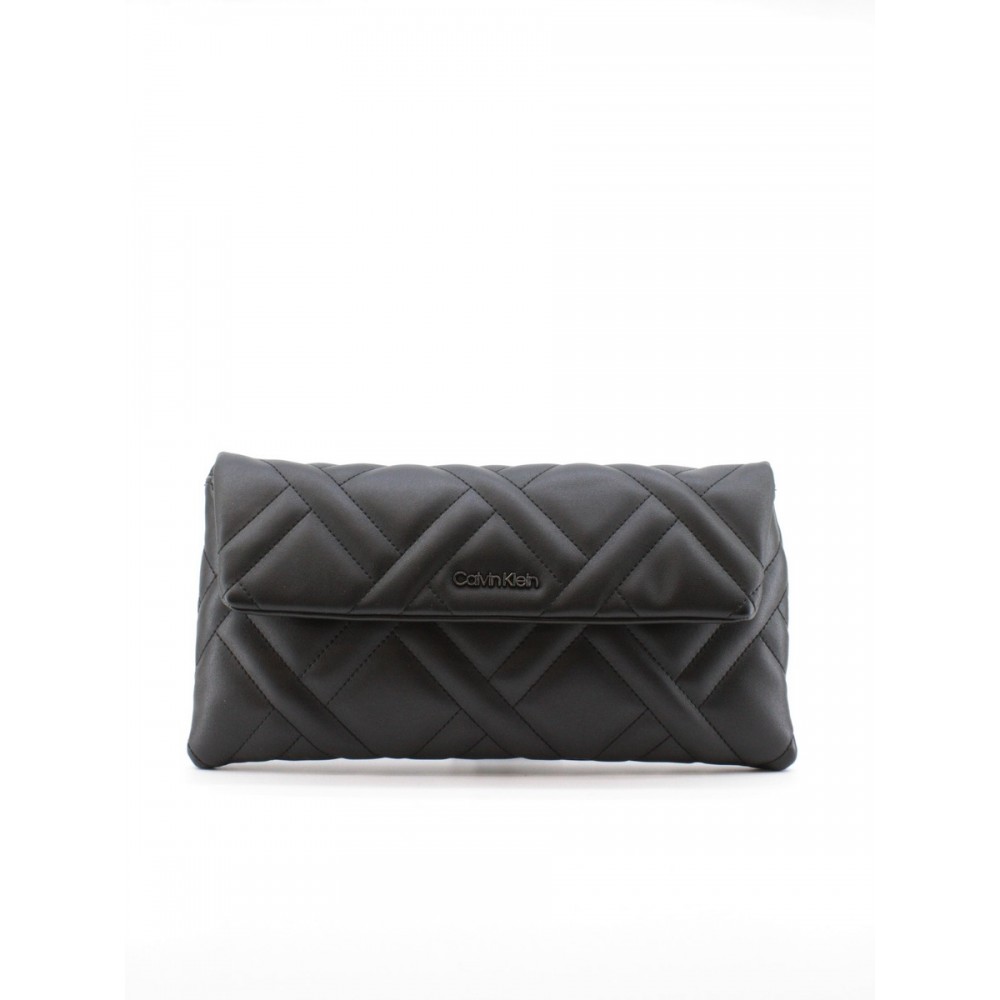 ΓΥΝΑΙΚΕΙΑ ΤΣΑΝΤΑ CALVIN KLEIN CK QUILT CLUTCH MD K60K608447-BAX ΜΑΥΡΟ ΣΥΝΘΕΤΙΚΟ