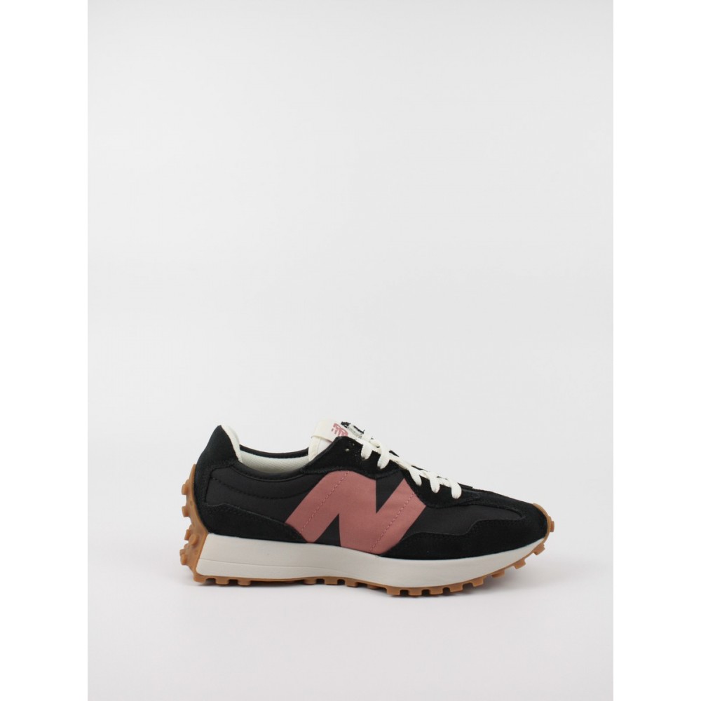 WOMEN SNEAKER NEW BALANCE WS327HR1 BLACK LEATHER-FABRIC