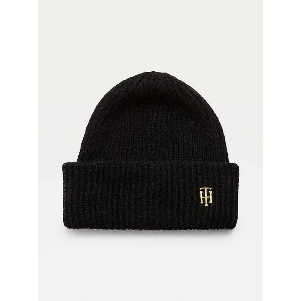 Women Tommy Hilfiger Th Effortless Beanie AW0AW10654-DW5 Blue 