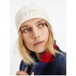 Women Tommy Hilfiger Signature Fresh Beanie AW0AW10621-YBL Off White 