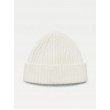 Women Tommy Hilfiger Signature Fresh Beanie AW0AW10621-YBL Off White 