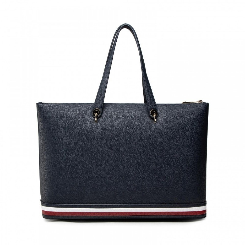 Women Bag Tommy Hilfiger Th Element Tote Corp AW0AW10455-0GY Blue Eco Leather
