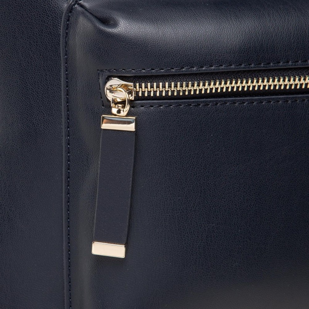 Women Bag Tommy Hilfiger Iconic Tommy Backpack Sing AW0AW10459-DW5 Blue Eco Leather