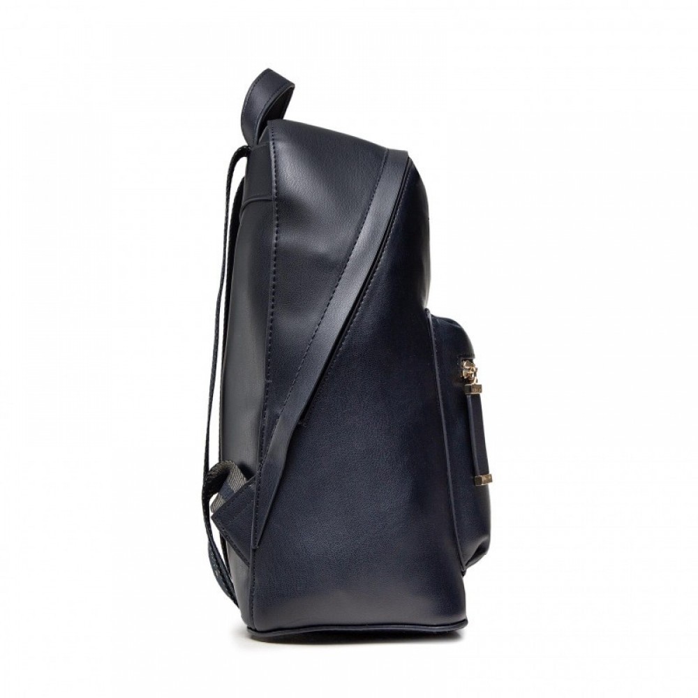 Women Bag Tommy Hilfiger Iconic Tommy Backpack Sing AW0AW10459-DW5 Blue Eco Leather