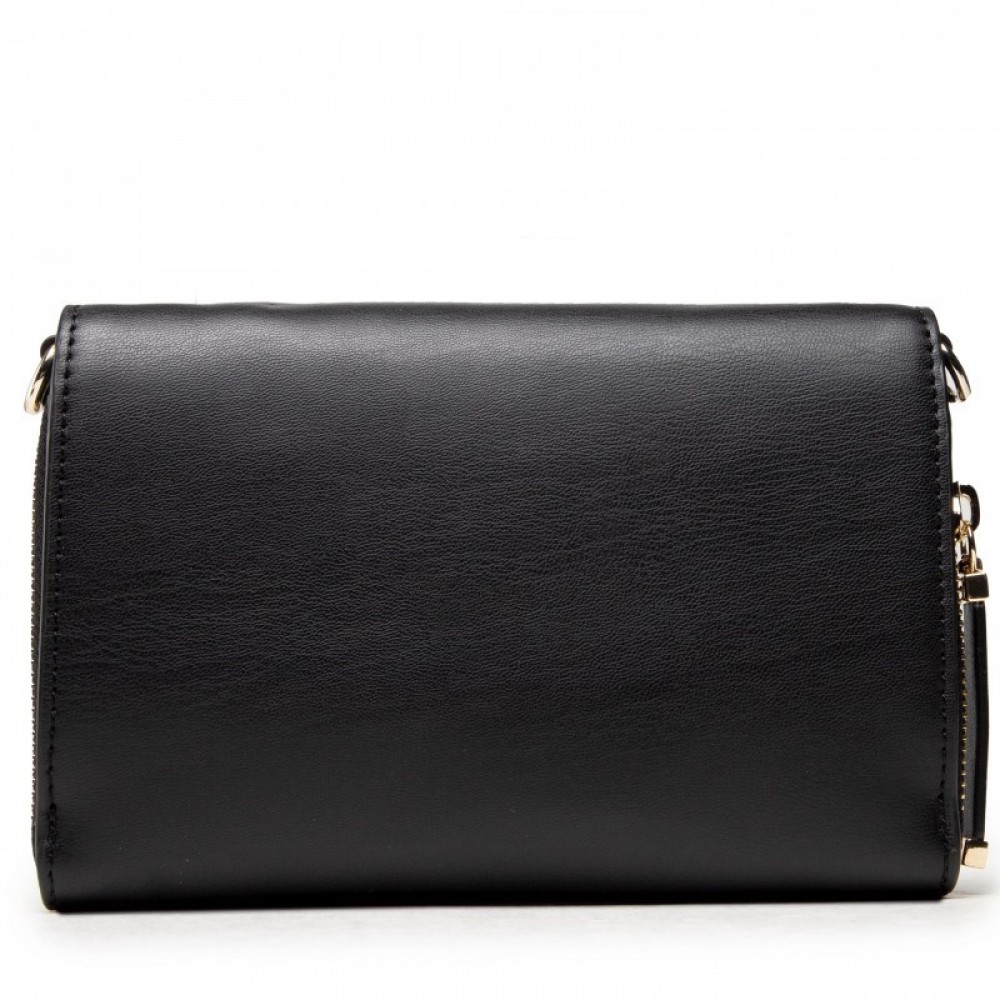 Women Bag Tommy Hilfiger Iconic Tommy Crossover Sing AW0AW10461-BDS Black Eco Leather
