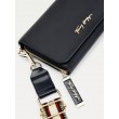Women Bag Tommy Hilfiger Iconic Tommy Crossover Sing AW0AW10461-BDS Black Eco Leather