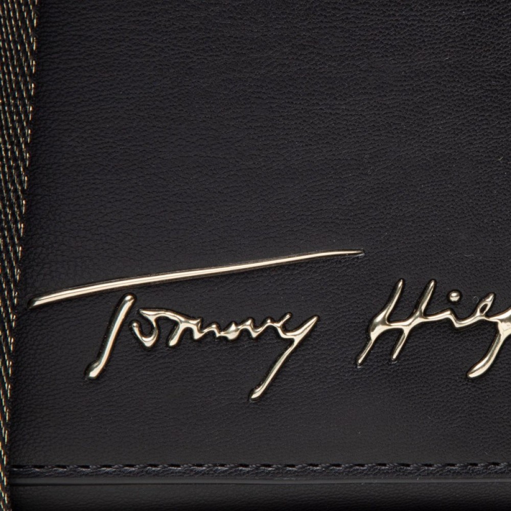 Γυναικεία Τσάντα Tommy Hilfiger Iconic Tommy Crossover Sing AW0AW10461-BDS Μαύρο Eco Leather