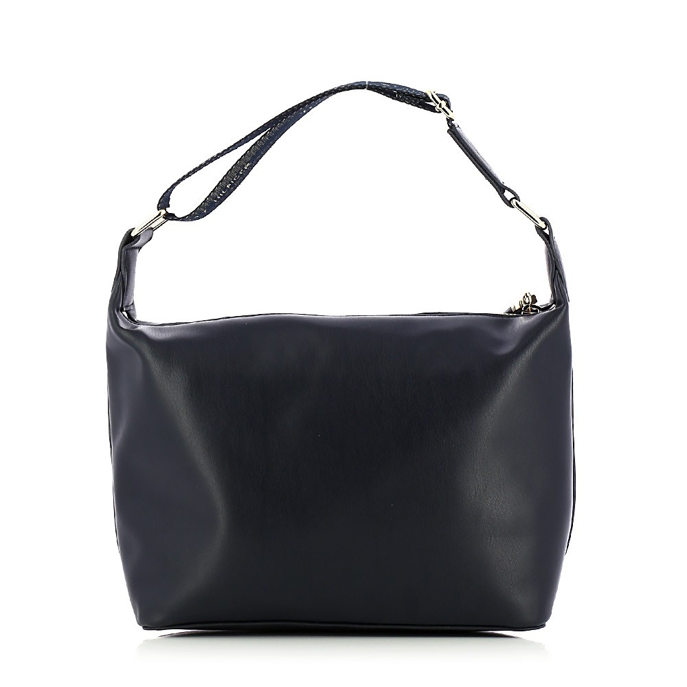 Women Bag Tommy Hilfiger Iconic Tommy Hobo Sing AW0AW10472-DW5 Blue Eco Leather
