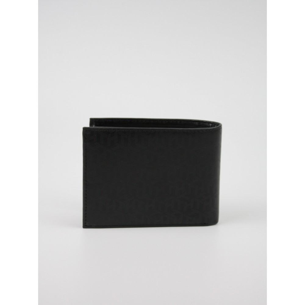 Men Wallet Tommy Hilfiger Monogram Cc And Coin AW0AW07995-0GJ Black Leather