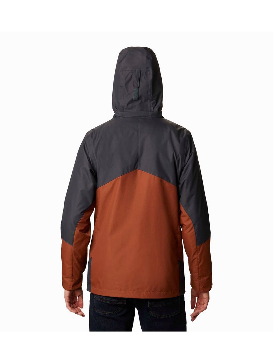 Men Columbia Bugaboo II Fleece Interchange Jacket WO1273-242 Dark Amber, Charcoal Fabric