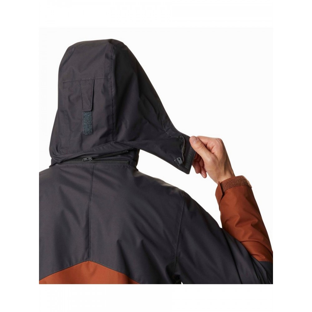 Men Columbia Bugaboo II Fleece Interchange Jacket WO1273-242 Dark Amber, Charcoal Fabric Men Columbia Bugaboo II Fleece Interchange Jacket WO1273-242 Dark Amber, Charcoal Fabric