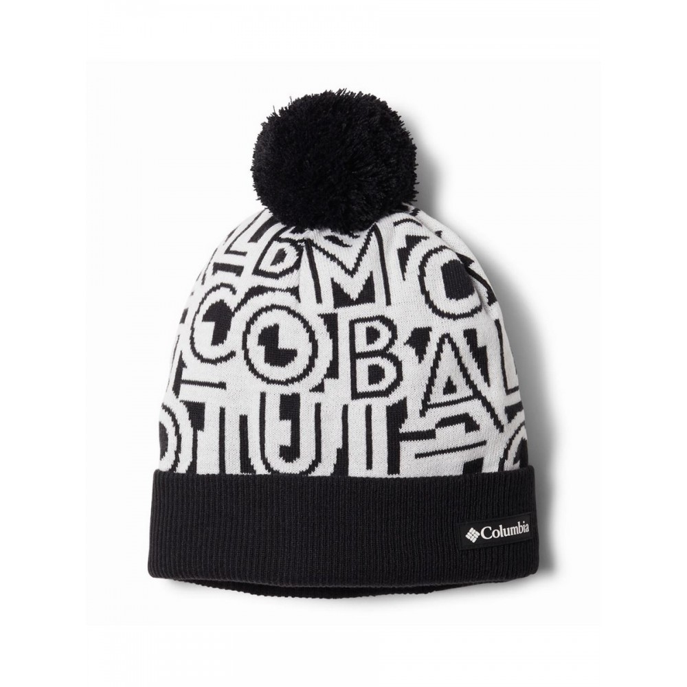 Unisex Σκουφί Columbia Polar Powder Beanie 1911221-011 Ασπρόμαυρο Υφασμα