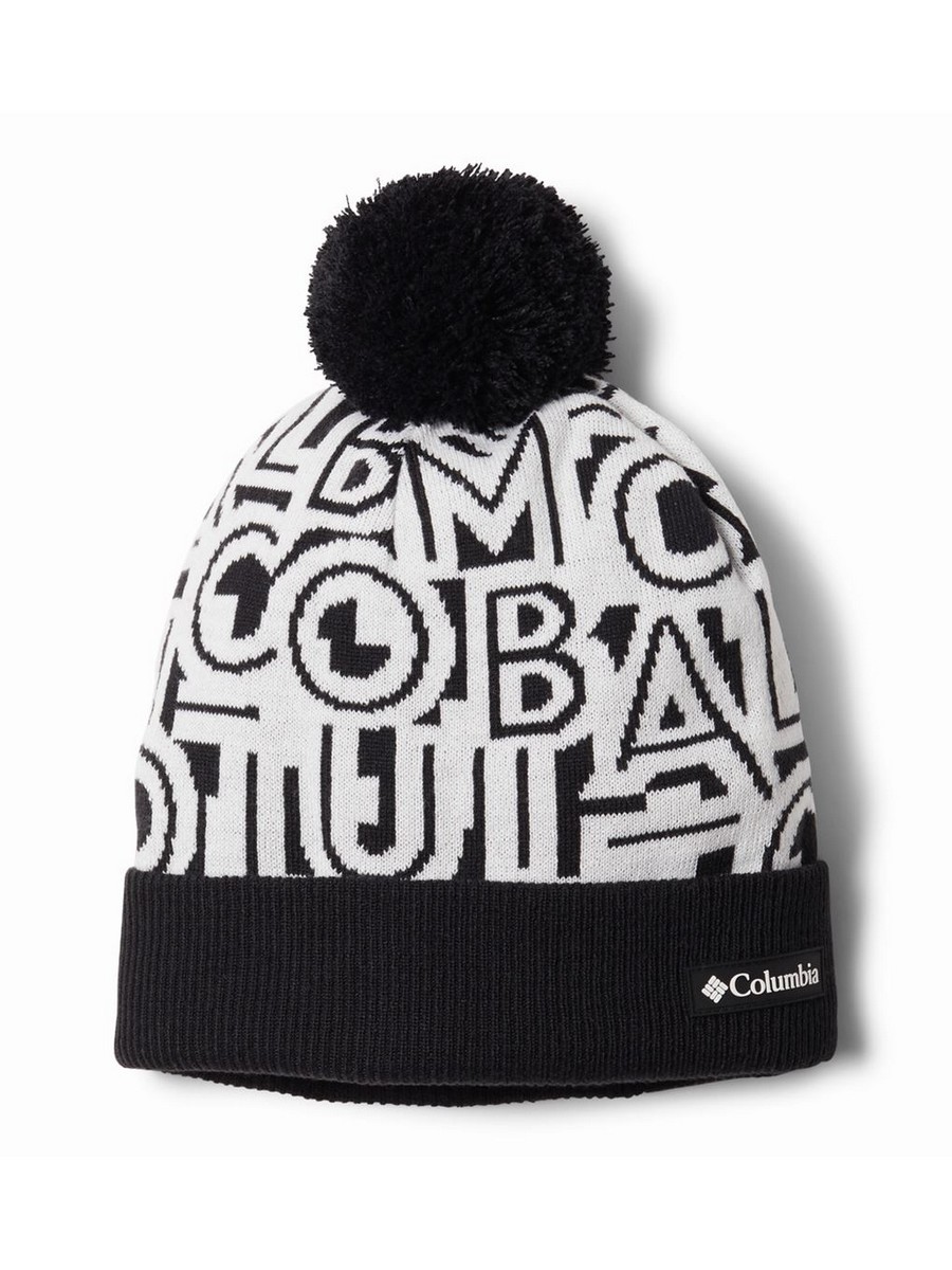 Unisex Columbia Polar Powder Beanie 1911221-011 Black and White Fabric