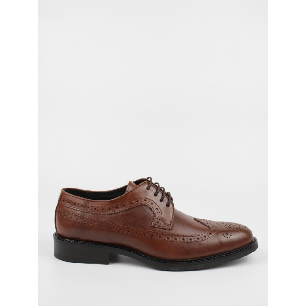 MEN BROGUE SOFTIES 8062-1240 BROWN LEATHER