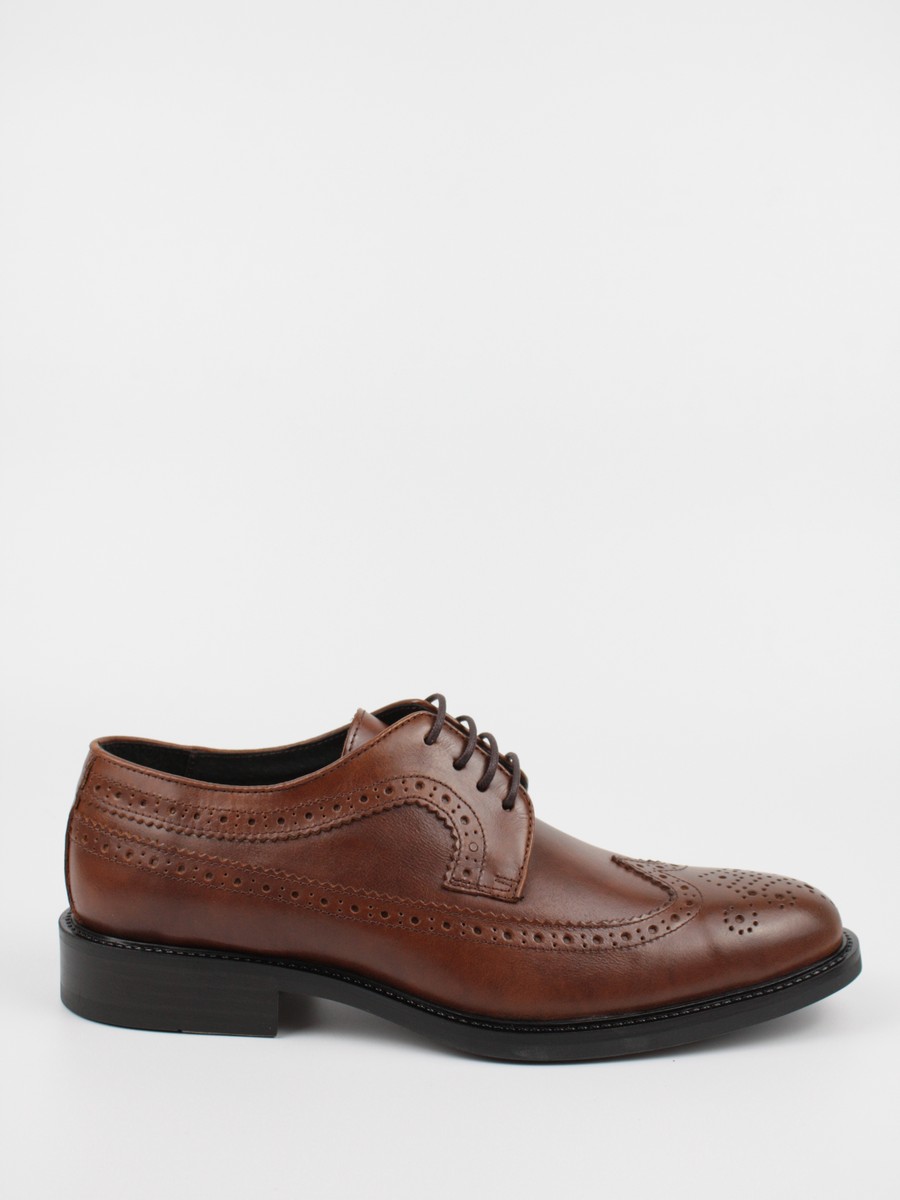 MEN BROGUE SOFTIES 8062-1240 BROWN LEATHER